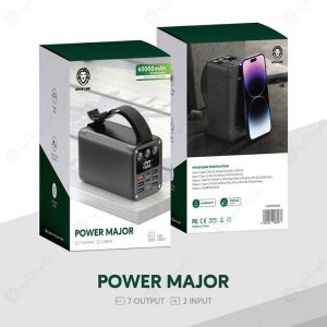 پاوربانک 60000mAh گرین لاین مدل Major GNMPB60K در بسته بندی مناسب می باشد.