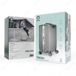 چمدان اثر انگشتی گرین لاین مدل Tokiyo GNTKYFPLGGBG دارای قفل اثر انگشتی است.