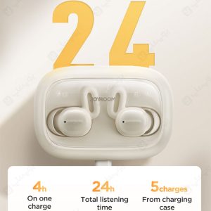 هندزفری بی سیم جویروم مدل Cozydots JR-TS1 دارای با کاری تا 24 ساعت می باشد.