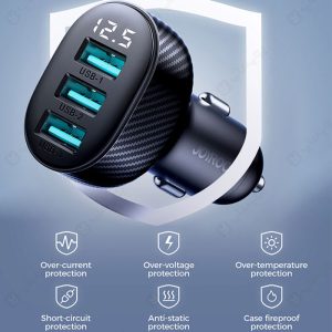 شارژر فندکی جویروم مدل JR-CCD03 دارای حفاظت چند حالته می باشد.