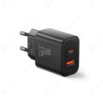 شارژر دیواری 20 وات جویروم مدل JR-TCF05 به همراه کابل type c 54 شارژر دیواری 20 وات جویروم مدل JR-TCF05 در رنگ بندی مشکی است.