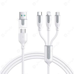 کابل شارژ تایپ C و USB به تایپ C، لایتنینگ و میکرو جویروم مدل A15 به طول 1.2 متر
