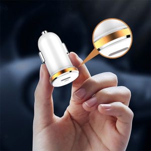 شارژر فندکی 27 وات الدینیو مدل C22Q دارای حلقه فلزی می باشد.