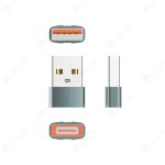 مبدل USB به تایپ C الدینیو مدل LC150 در رنگ بندی خاکستری است.