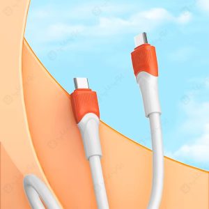 کابل شارژ 100 وات تایپ C به تایپ C الدینیو مدل LC601c به طول 1 متر دارای انعطاف پذیری بالا است.