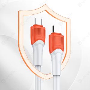 کابل شارژ 100 وات تایپ C به تایپ C الدینیو مدل LC601c به طول 1 متر دارای ایمنی بالا است.