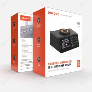 هاب شارژ چند راهی بی سیم پرودو مدل PD-MFMGFC Multi-Port Charging دارای قابلیت شارژر بی سیم می باشد.