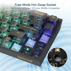 کیبورد بی سیم گیمینگ مکانیکال ردراگون مدل CASTOR PRO K631-PRO دارای سوئیچ می باشد.