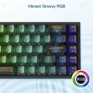 کیبورد بی سیم گیمینگ مکانیکال ردراگون مدل CASTOR PRO K631-PRO دارای نورپردازی RGB است.