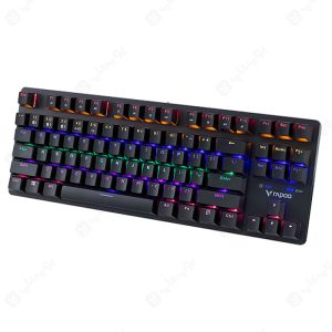 کیبورد بی سیم گیمینگ رپو مدل V500Pro-87 دارای سوئچی های آبی رنگ است.