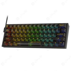 کیبورد سیمی گیمینگ مکانیکال ردراگون مدل FIZZ K617CT در رنگ بندی مشکی است.
