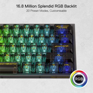 کیبورد سیمی گیمینگ مکانیکال ردراگون مدل FIZZ K617CT در رنگ بندی RGB می باشد.