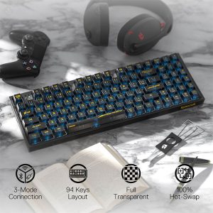 کیبورد بی سیم گیمینگ مکانیکال ردراگون مدل IRELIA PRO K658-PRO دارای 94 کلید و طراحی فشرده می باشد.