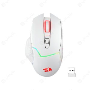 موس گیمینگ بی سیم RGB ردراگون مدل MIRAGE PRO M690-PRO در رنگ بندی سفید و دانگل USB می باشد.