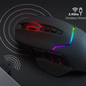 موس گیمینگ بی سیم RGB ردراگون مدل MIRAGE PRO M690-PRO با اتصال پایدار 2.4GHz می باشد.