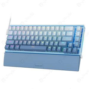 کیبورد سیمی گیمینگ مکانیکال ردراگون مدل SHACO K641 در رنگ بندی آبی است.