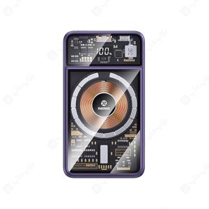 پاوربانک 10000mAh شارژر بی سیم ریمکس مدل RPP-580 با مگنت قوی می باشد.