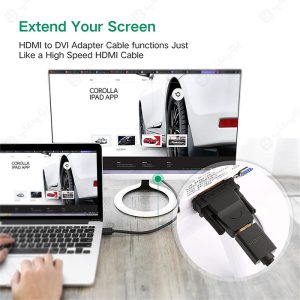 تبدیل 1+24 DVI-D به HDMI یوگرین مدل 20124 دارای کارایی بالا است.