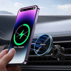 هولدر مگنتی و شارژر وایرلس جویروم مدل JR-ZS240 PRO با برخورداری از نور led به شما امکان استفاده در نور کم و تاریکی را می دهد