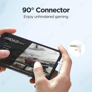 هندزفری سیمی جویروم مدل JR-EW05 با رابط با زاویه 90 درجه است.