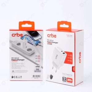 شارژر دیواری 38W کربی مدل CR-R106 دارای قابلیت شارژ سریع است.