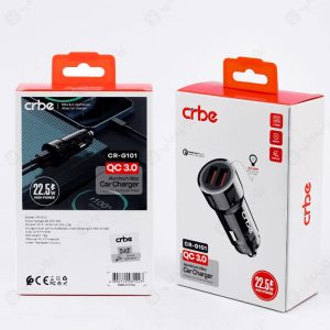 شارژر فندکی 22.5W کربی مدل Transparent CR-G101 دارای دو پورت خروجی می باشد.