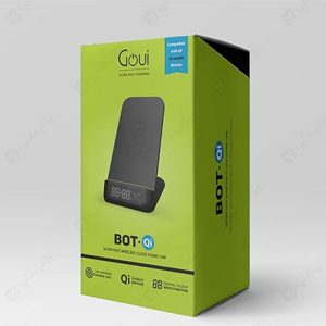 پایه شارژ بی سیم فوق سریع 15W گوئی مدل BOT دارای طراحی ارگونومیک است.