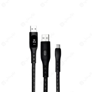 کابل دیتا USB به تایپ C کلومن مدل KD-L68 دارای دکمه روشن/خاموش است.