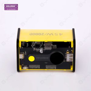 پاور بانک فست شارژ کلومن مدل KP20 45W 20000mAh دارای طراحی ارگونومیک است.