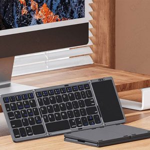 کیبورد و تاچ پد بلوتوثی تاشو Recci مدل RCS-K01 از متریال با کیفیت ساخته شده است.