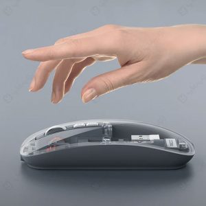 موس شفاف بی سیم Recci مدل RCS-M01 قابل استفاده هم برای افراد راست دست و هم برای افراد چپ دست می باشد.