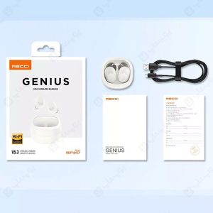 هندزفری بلوتوثی رسی مدل REP-W57 دارای کابل تایپ C برای شارژ می باشد.