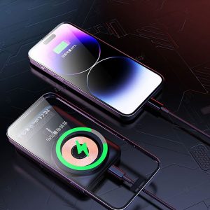 پاوربانک مگنتی 10000 میلی آمپر Recci مدل RPB-W08 از قابلیت شارژ سریع پشتیبانی می کند.