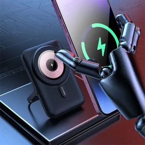 پاوربانک مگنتی 10000 میلی آمپر Recci مدل RPB-W08 از آیفون سری 12 تا 15 پشتیبانی می کند.