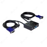 کی وی ام سوئیچ 2 پورت VGA دی لینک مدل KVM‑221 دارای ورودی دوتایی است.