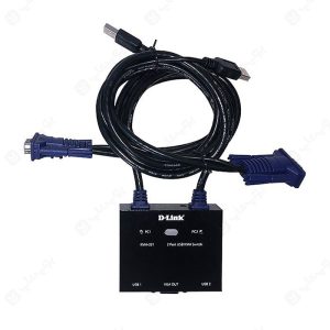 کی وی ام سوئیچ 2 پورت VGA دی لینک مدل KVM‑221 با رزلوشن QXGA - 2048x1536 می باشد.