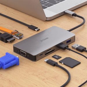 هاب 9 پورت USB-C دی لینک مدل DUB-M910 دارای 9 عدد پورت می باشد.