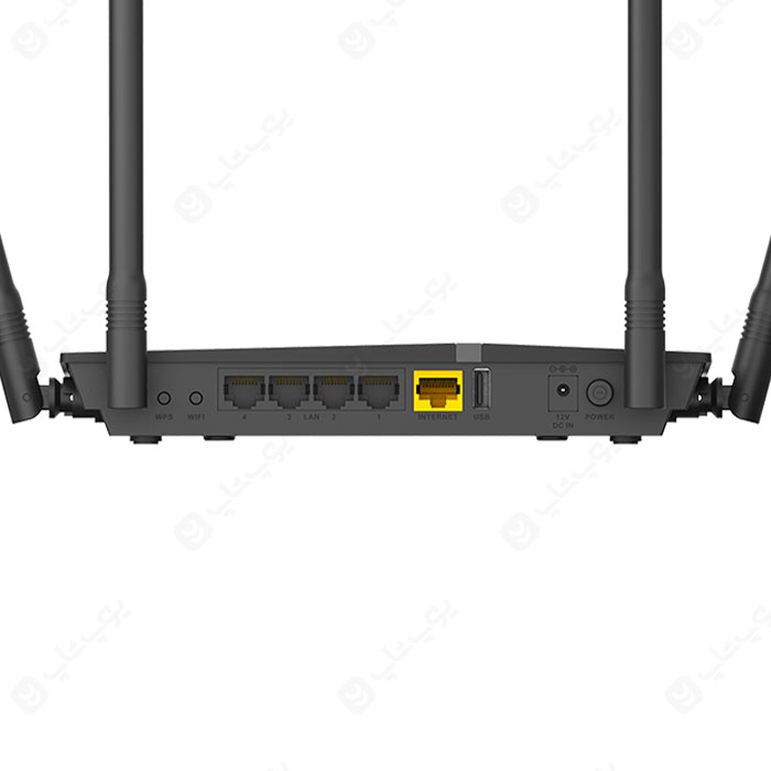 Dlink DIR-825 AC1200 Wi-Fi Gigabit Router داری امکان اتصال سیمی می باشد.