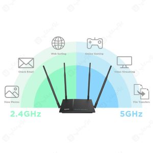 Dlink DIR-825 AC1200 Wi-Fi Gigabit Router با کارایی گسترده می باشد.