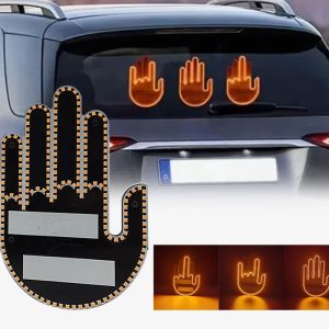 چراغ طرح دست بی قرار 3 حالته ریموت دار ماشین قابل نصب با چسب دو طرف می باشد.