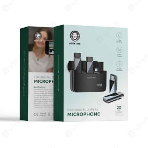 میکروفن یقه ای دوتایی تایپ C گرین لاین مدل GN2IN1DDMTC در بسته بندی مناسب و قابلیت کاهش نویز می باشد.