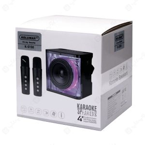 اسپیکر بلوتوثی قابل حمل کلومن مدل K-S150 با 2 عدد میکروفن دارای نورپردازی و کیفیت صدای خوب می باشد.