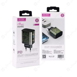 شارژر دیواری کلومن مدل KC-H125 Transparent دارای قابلیت شارژ سریع می باشد.