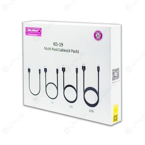 کابل شارژ USB به تایپ C کلومن مدل KD-19 پک 4 تایی در بسته بندی مناسب می باشد.
