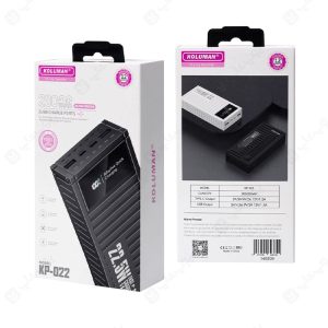 پاوربانک 20000mAh کلومن مدل KP-022 دارای نمایشگر دیجیتال می باشد.