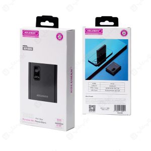 پاوربانک 10000mAh کلومن مدل KP-025 در ابعاد کوچک و دارای نمایشگر دیجیتال است.