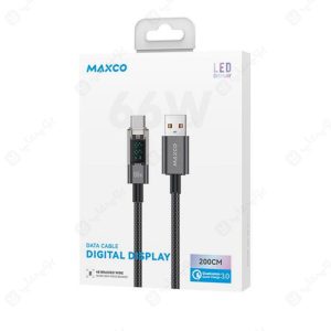 کابل شارژ 66 وات USB به تایپ C مکسکو مدل MS03C به طول 2 متر با رویه منعطف می باشد.