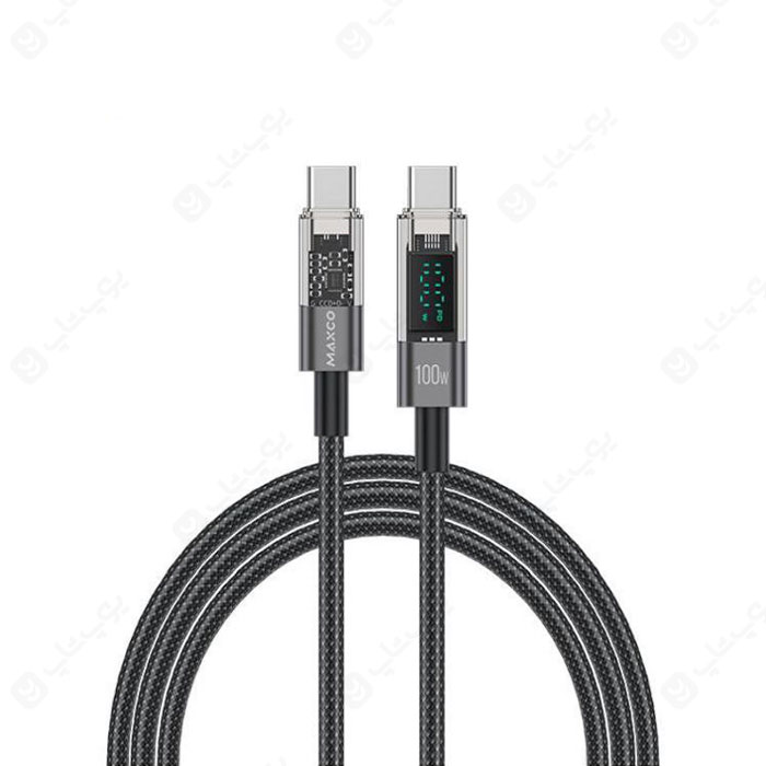 کابل شارژ 100 وات تایپ C به تایپ C مکسکو مدل MS03CC به طول 2 متر
