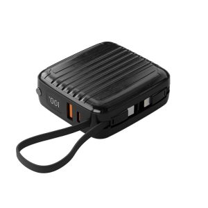 پاوربانک مگنتی وایرلس شارژ 10000mAh پرودو مدل PD-PBFCH041 در رنگ بندی مشکی است.