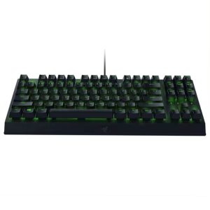 کیبورد سیمی گیمینگ مکانیکال ریزر مدل BlackWidow X TKL با طراحی ارگونومیک است.